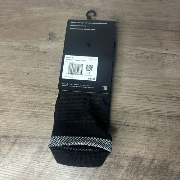 NWT Nike Unisex Spark Cushioned No Show Run Socks Black Size Large (CU7201-010) - Picture 11 of 12